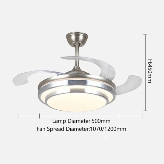 Popular Custom Decorative Luxury LED Ceiling Fans by Manufacturer Copper Motor