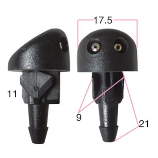 Car Windshield Spray Nozzle: Hook Rudder Right Wiper with Water Pipe Blade