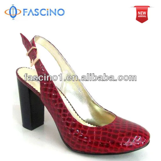 New leather women heel sandals