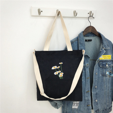 Bolsa de ombro bolsa de compras bordado bolsa feminina