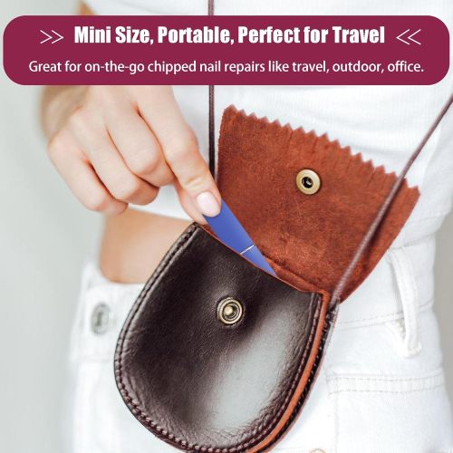 2 Pack Mini Glass Nail File with Case