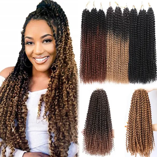 Passion Twist Hair Water Wave Braiding Hair Ombre Long Bohemian Braids for Passion Twist Crochet Hair Synthetic Natural Braid