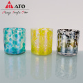 Ato Leopard Print Handmade Black Closs Candel الجرار