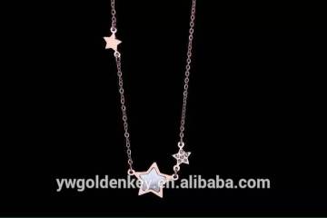 2016 Fashionable Stainless Steel Star Shape Necklace
