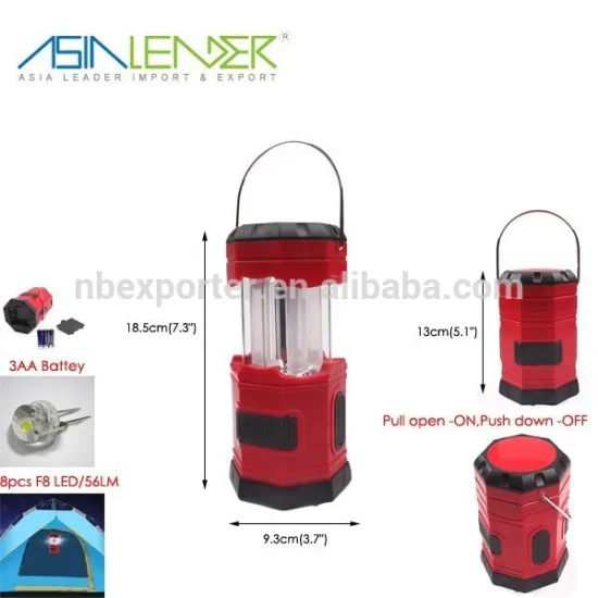 8LED Tube Pop-Up Camping Lantern