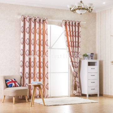 Polyester Black Yarn Jacquard Blackout Curtain