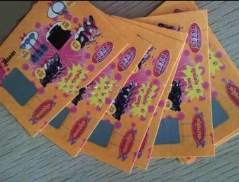 Anti-counterfeiting lottery scratch-off label printing