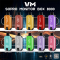 Kotak monitor Sopro e-rokok 8000 puffs