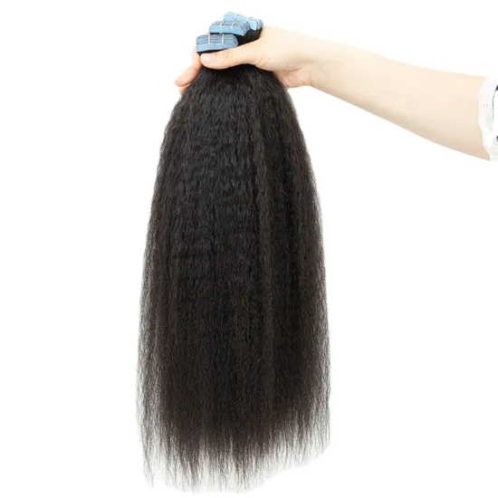 Natural Remy Curly Wave Afro Kinky Straight Virgin Cuticle Aligned Hair Weft Adhesive Invisible Seamless Hair Extensions Tape In
