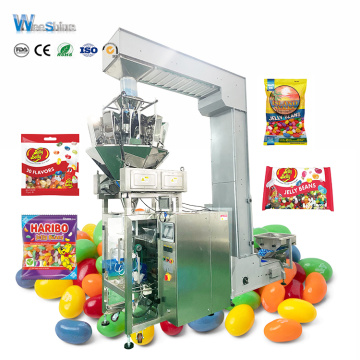 10/14 Heads Weigher Snacks Jelly Bean Packing Machine