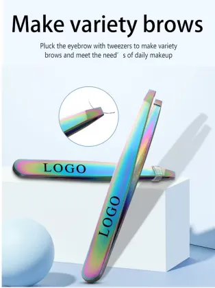 Wholesale Stainless Steel Oblique Mouth Eyebrow Clip - Beauty Trimming Tool