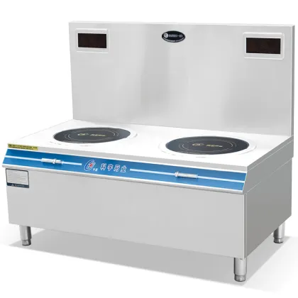 Double frying and double temperature induction cooker