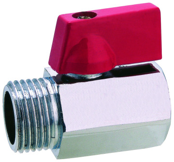 Brass mini ball valve chrome plated