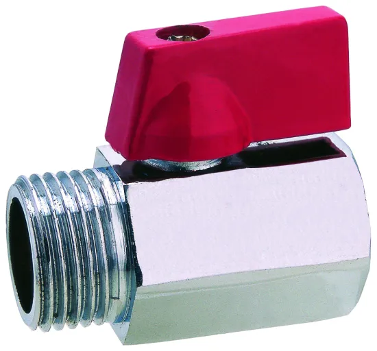 Brass mini ball valve chrome plated