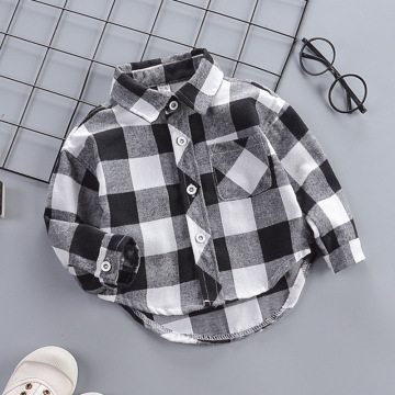 DIIMUU Spring&Autumn Fashion Kids Baby Boys Cotton Shirt Child Boy Plaid Shirts Clothing Children Casual Tops Clothing