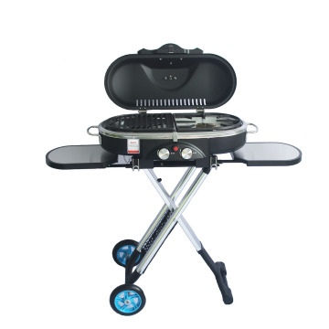 Patio Barbecue Manufacturers Portable Camping Propane Mini Outdoor 2 Burner Folding Bbq Gas Grill