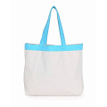 Pure color cotton canvas shopping bag