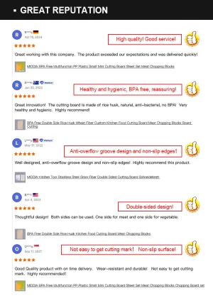 BPA-Free Dual-Sided Rice Husk Composite Cutting Board