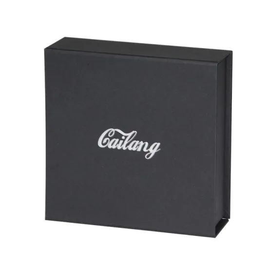 Luxury Black Rigid Folding Box Packaging