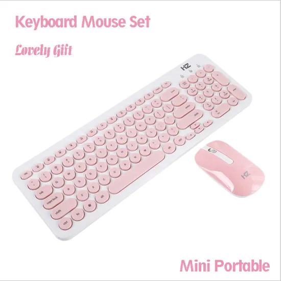 Wireless Mouse Keyboard for Computer Laptop Stylish Mini Portable Keyboard Mouse Combos Slim Quiet 96 keys Office Gift