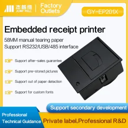 Embedded thermal printer with manual tearing paper