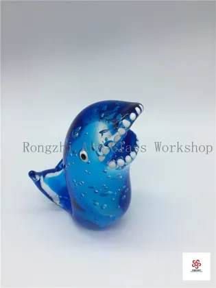 Blue Shark Glass Sculpture