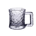 Taza de cristal efecto martillo para café