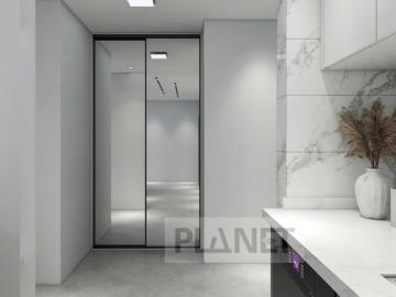 Space saving modern design sliding doors wardrobe