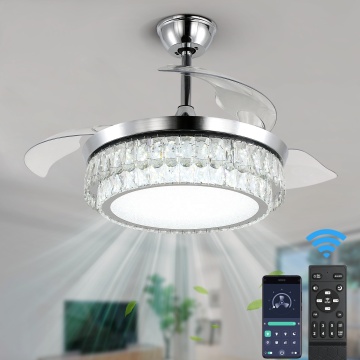 USA Free Shipping Modern Ceiling Fans with Lights and Remote Control for Bedroom