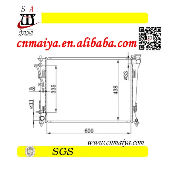 25310-1X000 aluminium radiator