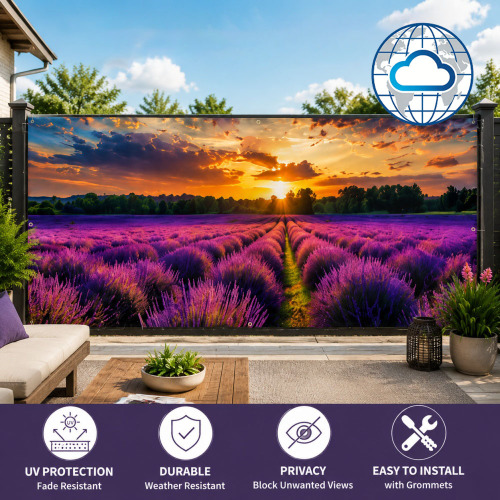Bahçe Muhafazaları için Modern Kumaş Reklam Bayrakları