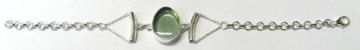 925 Sterling Silver bezel setting bracelet