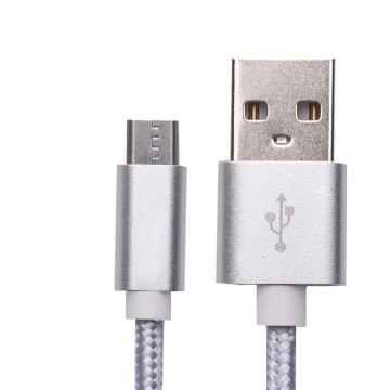 2.0USBマイクロUSBナイロン編組ケーブル