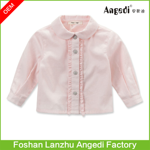 Latest Baby Girls Top Shirt Design Good Quality Princess Collar Blouse Designs for Kids