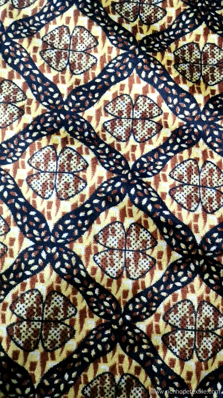 Factory Price Egypt Style Cheap Printed Velvet Fabric