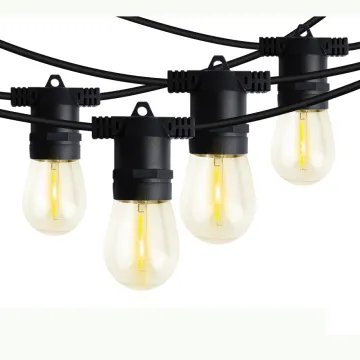 27FT PVC Cable 220V EU Plug E27 Connectable S14 String Light with LED Bulb - High Quality