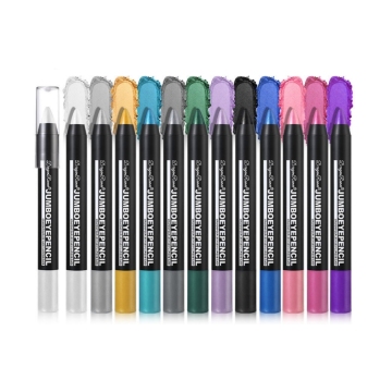 12 Farben Korean Vegan Make -up: Pink &amp; Braun High Shine Lidschattenstock