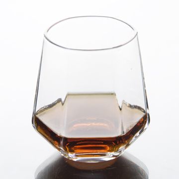 Six-square 8oz Hand-made Rocks Glass, 250mL Capacity