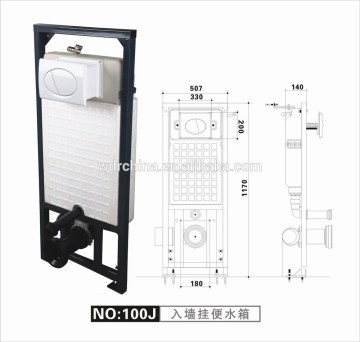 Europe Concealed Cistern for wall hang WC Toilet