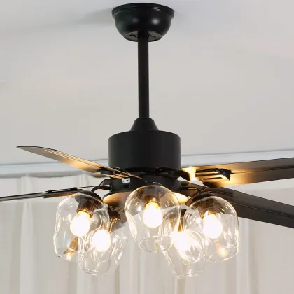 Glass Ball Ceiling Fan Light: Modern Lighting and Ventilation