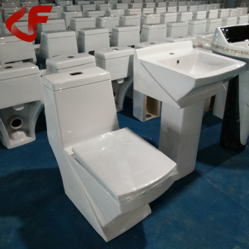 bathroom  ceramics toilets factory washdown  square shape one-piece toilet