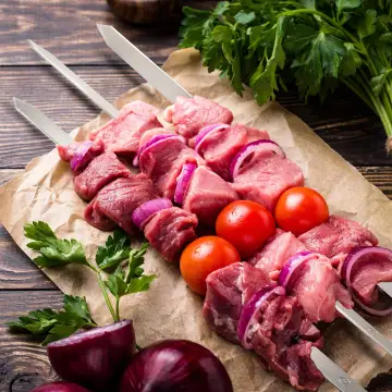 Heavy Duty Stainless Steel Brazilian Style BBQ Skewers  Koobideh Kebab Persian Grilling Skewers (No Handle)