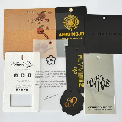 Luxury Gold Embossed Clothing Hang Tags