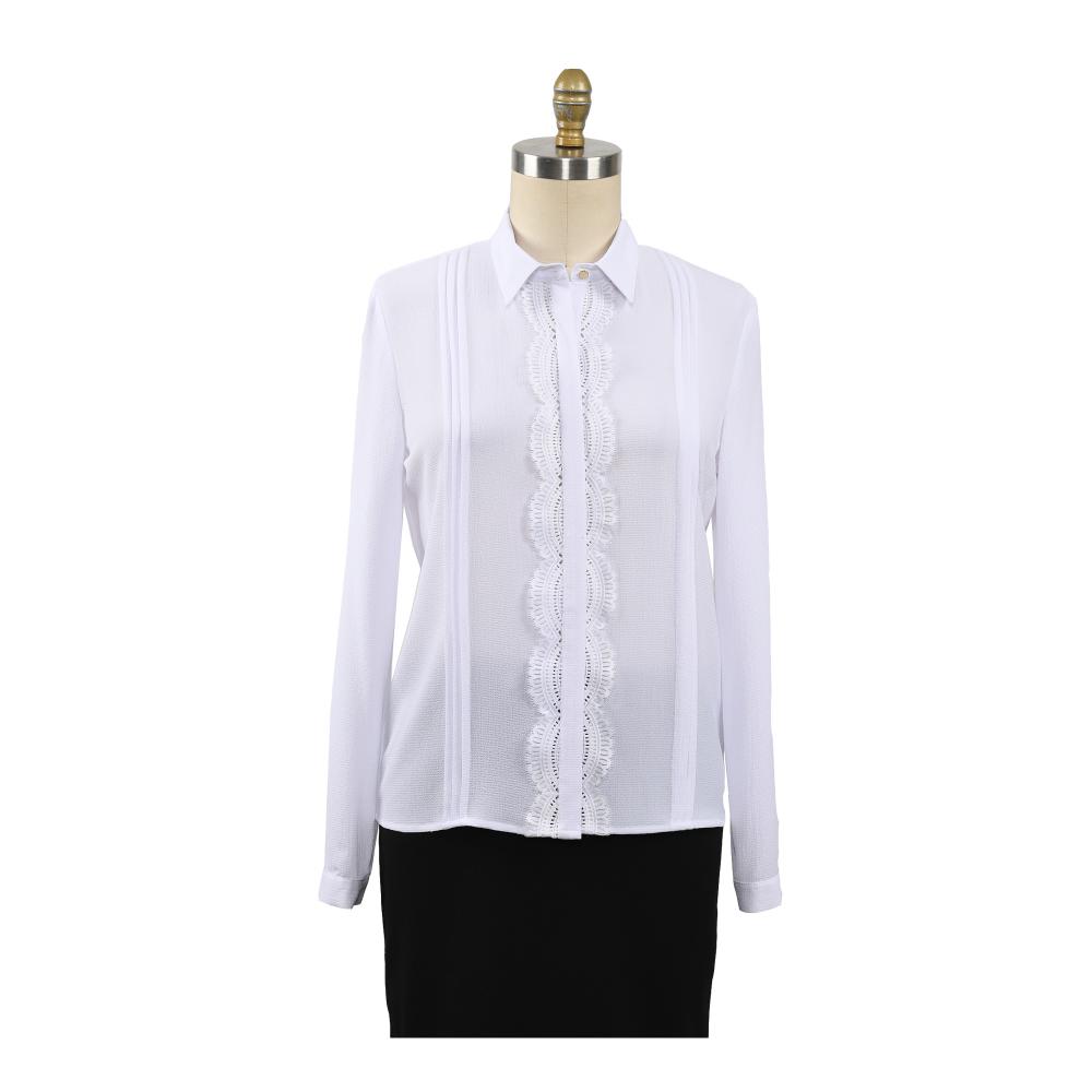 Elegant Slim Stand Collar Women Tops