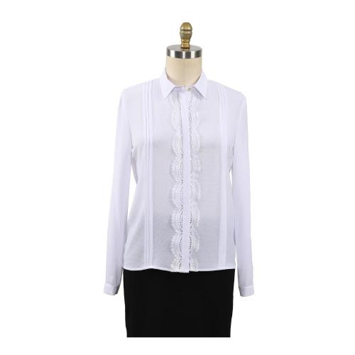 Blusa Floral Verão Pebble Crepe White