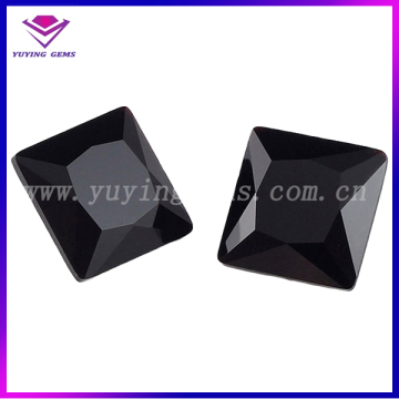 CZ Jewelry Square Shape Cubic Zirconia Black Fashion Gemstone