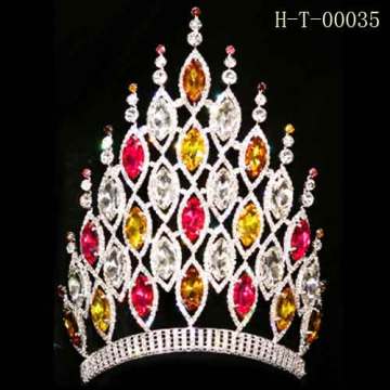 color stone of tall tiara wholesale pageant crowns