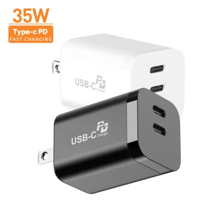 35W Dual USB-C Super Fast Charger & Travel Adapter for iPad, Smartphone (Baseus)