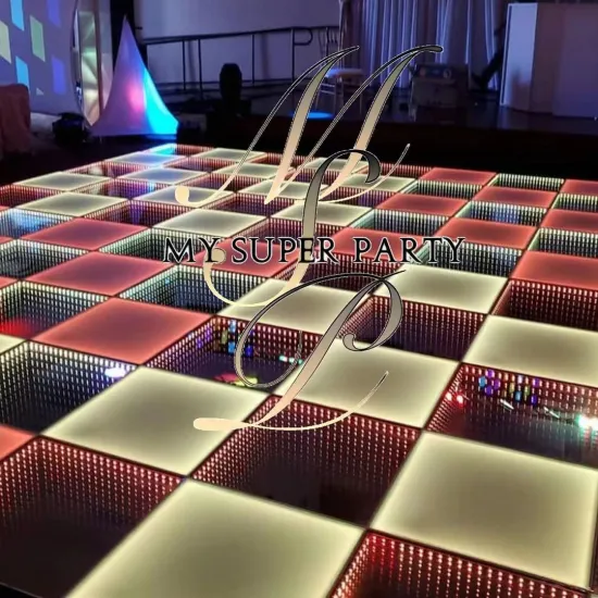 Portable 3D RGB LED Dance Floor with Magnet Connection and DJ Disco Light Effects