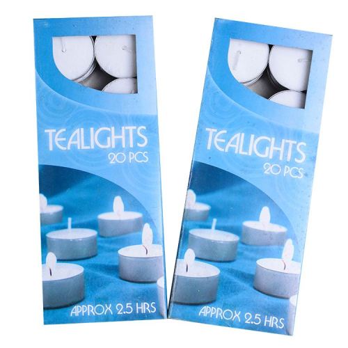 Long Burning Tea Light Candles in Aluminous Cup